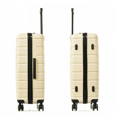 InUSA Trend 31.07" Hardside Suitcase, 4-Wheeled Spinner, TSA Checkpoint Friendly, Sand (IUTRE00L-SAN)