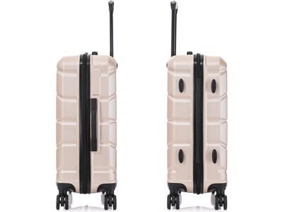 DUKAP Sense 24" Hardside Suitcase, 4-Wheeled Spinner, TSA Checkpoint Friendly, Champagne (DKSEN00M-CHA)