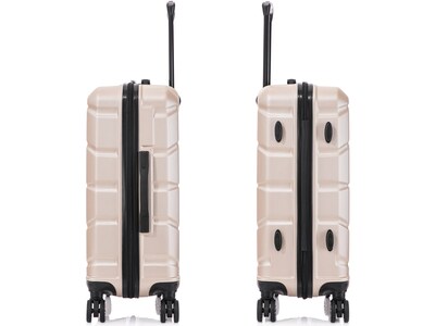 DUKAP Sense 25.39" Hardside Suitcase, 4-Wheeled Spinner, Champagne (DKSEN00M-CHA)