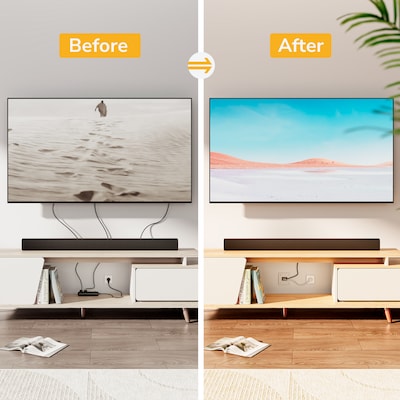 Mount-It! In-Wall Cable Management Kit with 2 Power Outlets, USB-A & USB-C Ports, White (MI-7287)