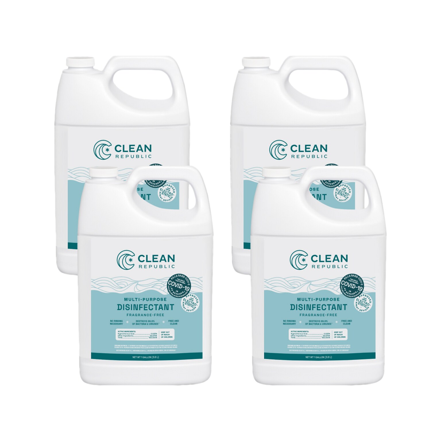 Clean Republic Multipurpose Disinfectant, 1 Gal., 4/Carton (CH-1111)