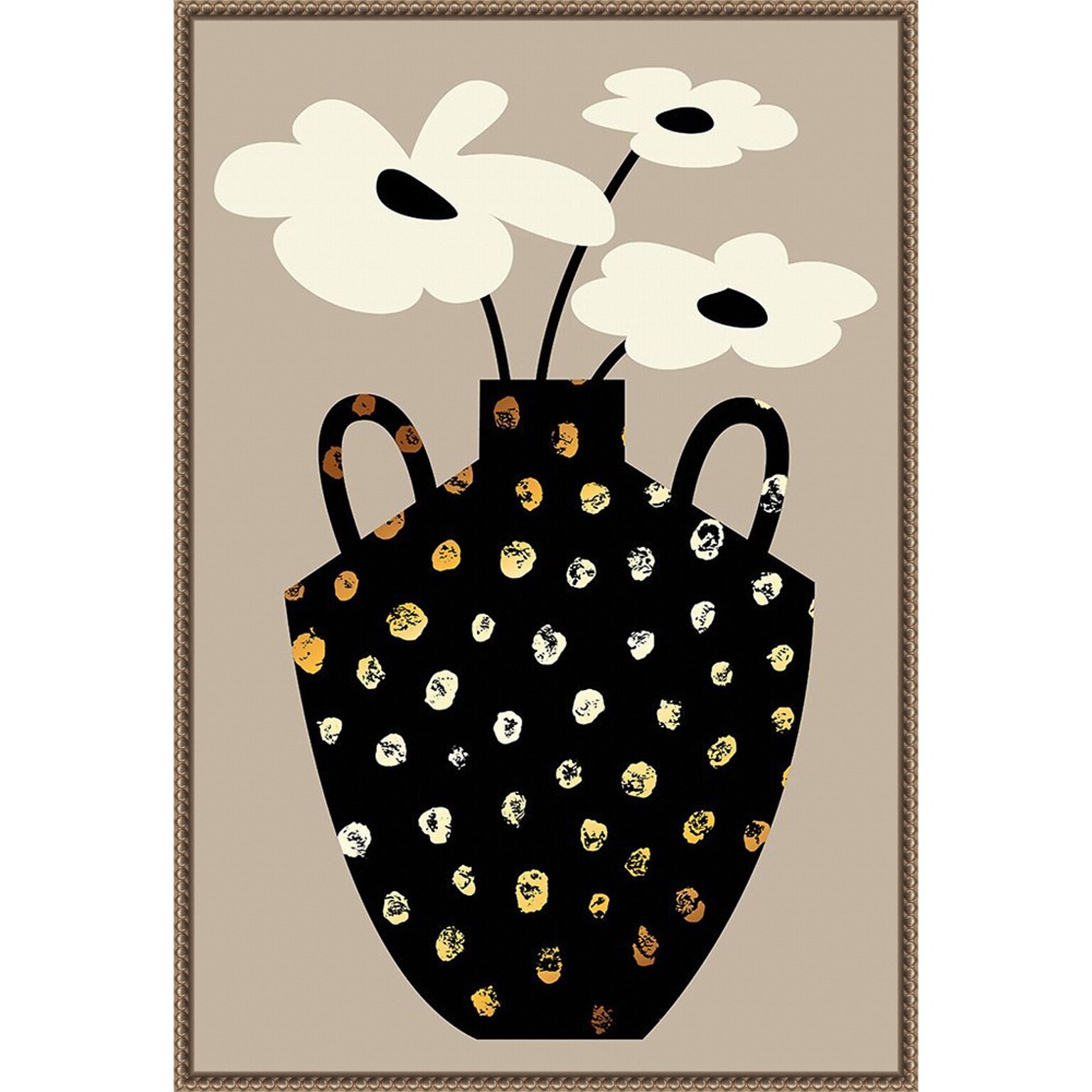 Amanti Art Vase Floral II by Incado Framed Canvas Wall Art Print, 23 x 33 (A42678299711)