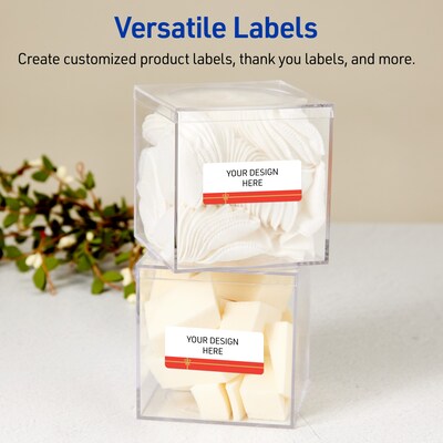 Avery Rectangle Multipurpose Labels, 1" x 2-5/8", White, 160/Pack (19479370548)