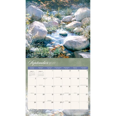 2027 BrownTrout America the Beautiful 14" x 12" Monthly Wall Calendar, Assorted Colors (9798330715930)