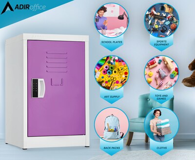 AdirOffice 24"H Single Tier Purple Storage Locker (ADI629-02-PUR-DL)