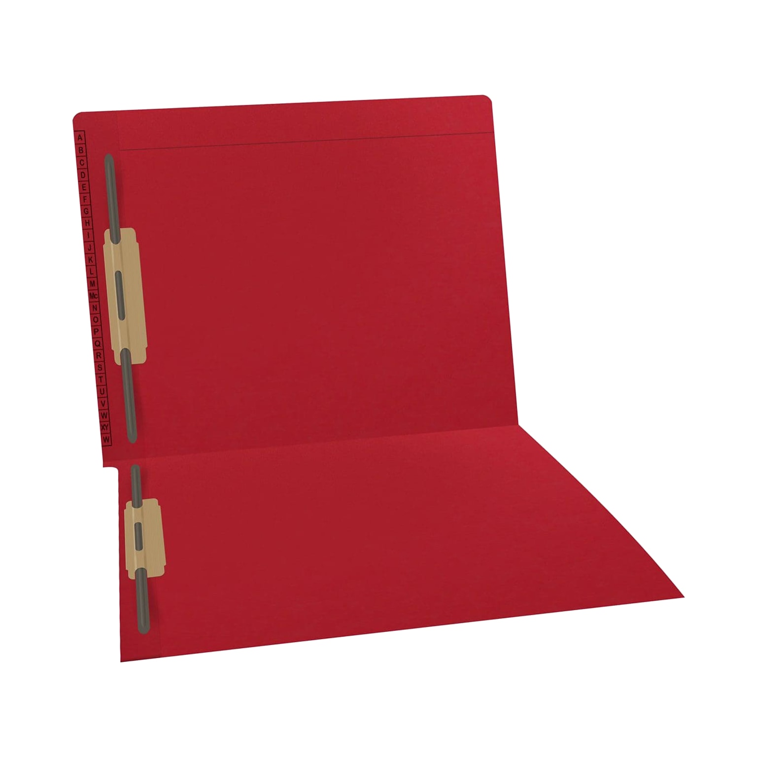 Medical Arts Press Kardex Reinforced End Tab File Folder, Straight Cut, Letter-Size, Red, 50/Box (F1180-RED)
