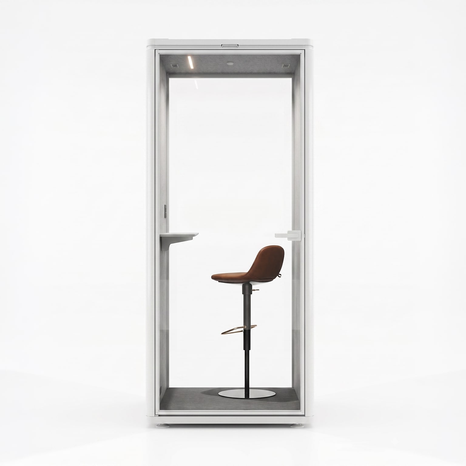Uncaged Ergonomics Modular Acoustic Office Pod with Ventilation, Lighting and Power, Small, White (POD-S-White)