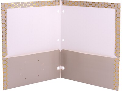 Pukka Pad Haze 3-Hole Punched 2-Pocket Cardstock Portfolio Folders, Assorted Colors, 6/Pack (9980(AST)-HZE)