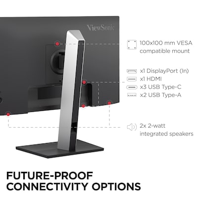 ViewSonic Ergonomic 24" FHD 100Hz LCD Monitor, Black (VG2452)
