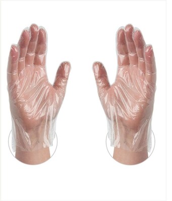 Ammex X3 Poly Food Safe Industrial Gloves, Latex Free, Large, Clear, 500/Box (PGLOVE-L-500)