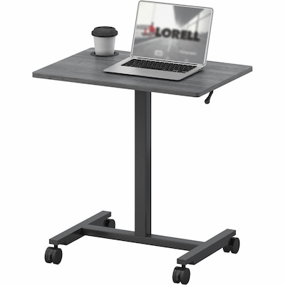 Lorell 27"W Manual Rectangle Adjustable Standing Desk, Weathered Charcoal (LLR84837)