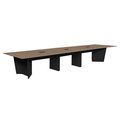 Regency Array 192W x 48D Conference Table with Grommet, Noble Oak/Black (ACT19248NOBK)