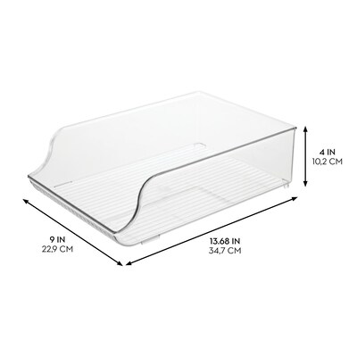 iDESIGN Water Bottle Refrigerator Bins, Clear, 4/Set (27738M4)
