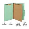 Staples 60% Recycled Pressboard Classification Folder, 1-Divider, 1.75 Expansion, Legal Size, Light