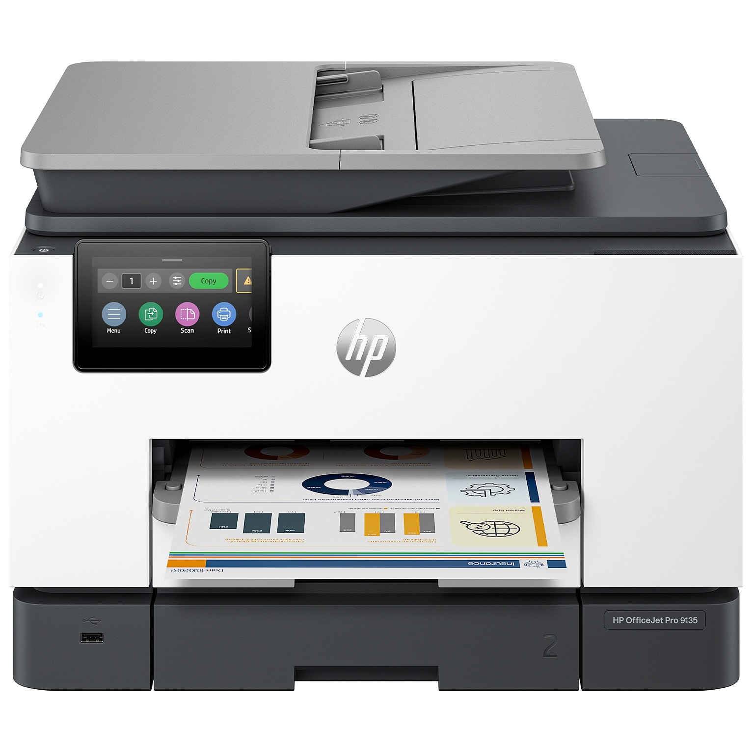 HP OfficeJet Pro 9135 Wireless Color All-In-One Printer, Scan, Copy, Fax, 3 Months Free Instant Ink, AI Enabled (C2WM0A)