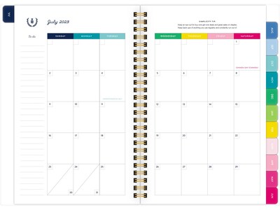 2023-2024 AT-A-GLANCE by Emily Ley Happy Stripe 6"x8.5" Academic Weekly/Monthly Planner (EL10-200A-24)