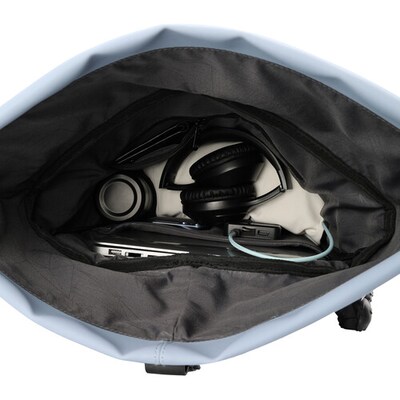 SwissDigital LAMONE Rolltop Laptop Compatible Backpack, Medium, Light Blue (SD1681-13)