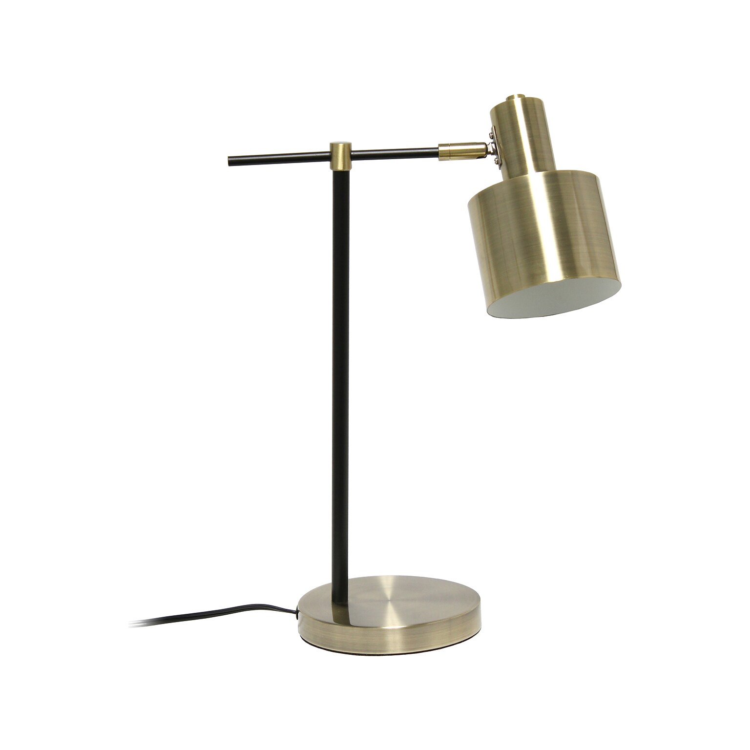 Lalia Home Studio Loft Table Lamp, Antique Brass/Black (LHT-4001-AB)