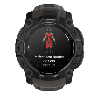 Garmin Instinct 3 AMOLED GPS Smartwatch, Black & Charcoal, 50mm (GRM0302000)