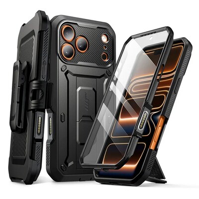 SUPCASE Unicorn Beetle Pro Case for iPhone 17 Pro Max, Shock Absorbing, Black (SUP-iPhone2025Max-UBPro-SP-Black)