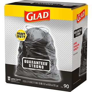  Glad Quick-Tie Tall Kitchen Trash Bags, 13 Gallon Trash Bags  for Tall Trash Can, 200 Count - 15931 : Health & Household
