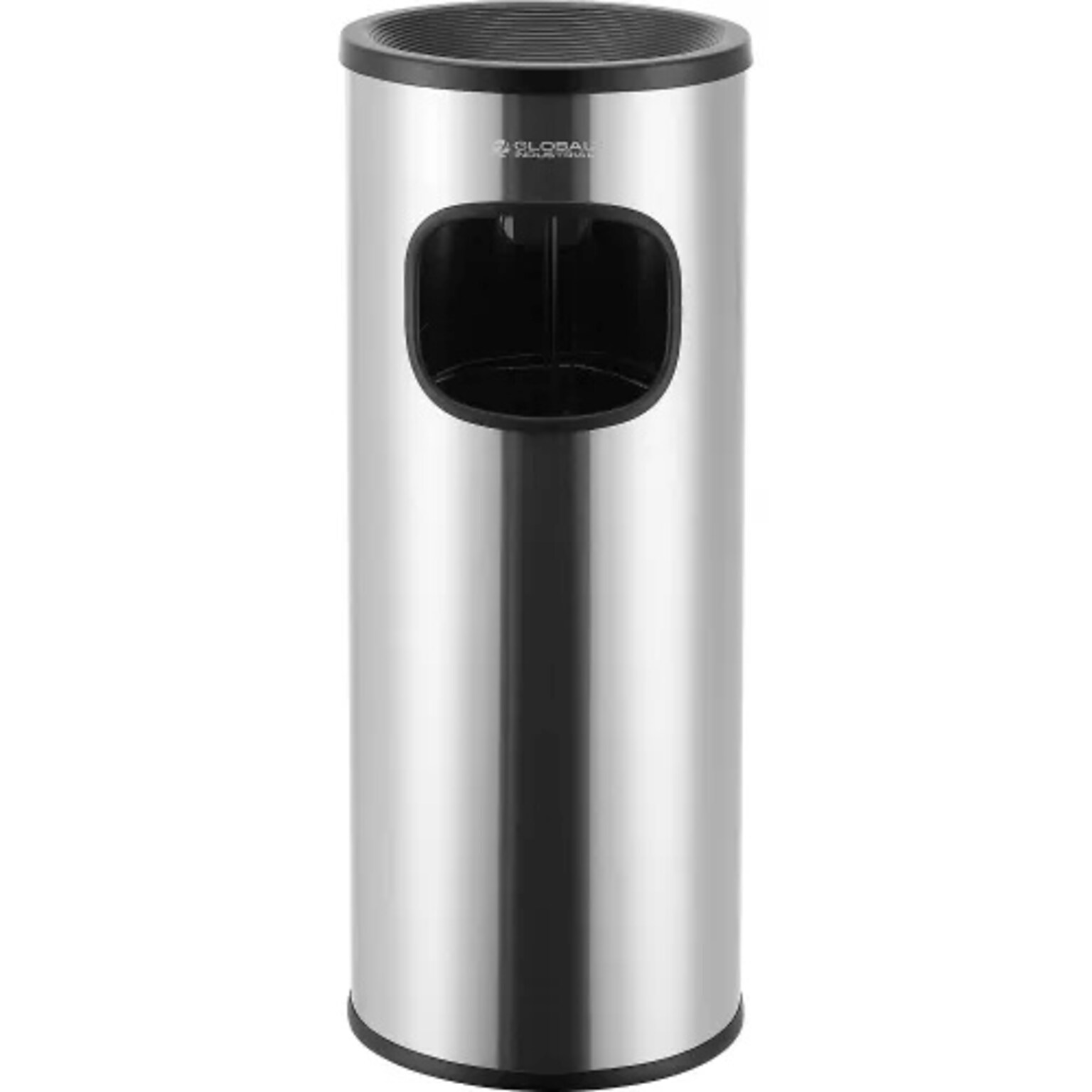 Global Industrial Stainless Steel Ashtray Trash Can, 3 Gallon, Matte (615153)