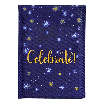 6" x 9" Self-Sealing Bubble Mailer, Blue/Yellow, 25/Pack (2022019)