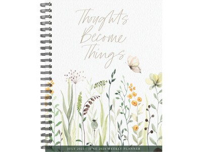 2023-2024 Willow Creek Thoughts Become Things 8.5" x 11" Academic Weekly & Monthly Planner, Paperboard Cover, Multicolor (37140)