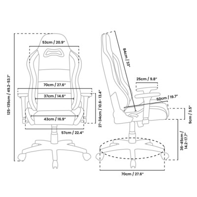 Arozzi Torretta Soft Fabric Ergonomic Racing Gaming Chair, Blue (TORRETTA-SFB-BL2)