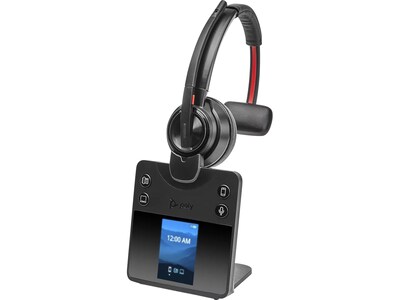 Poly Savi 8410 Office Series Wireless Noise Canceling Bluetooth Mono On-Ear Headset, UC Certified (8