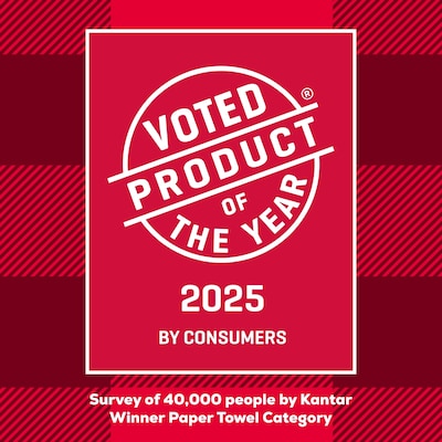 Brawny Tear-A-Square Paper Towels, 3-ply, 76 Sheets/Roll, 8 Rolls/Pack (446005)