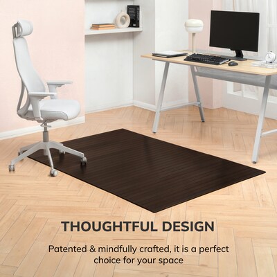 Anji Mountain Standard Bamboo Carpet & Hard Floor Chair Mat, 48" x 72", Java (AMB24085)