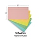 Staples 3" x 5" Index Cards, Lined, Assorted Colors, 300/Pack (TR51002)