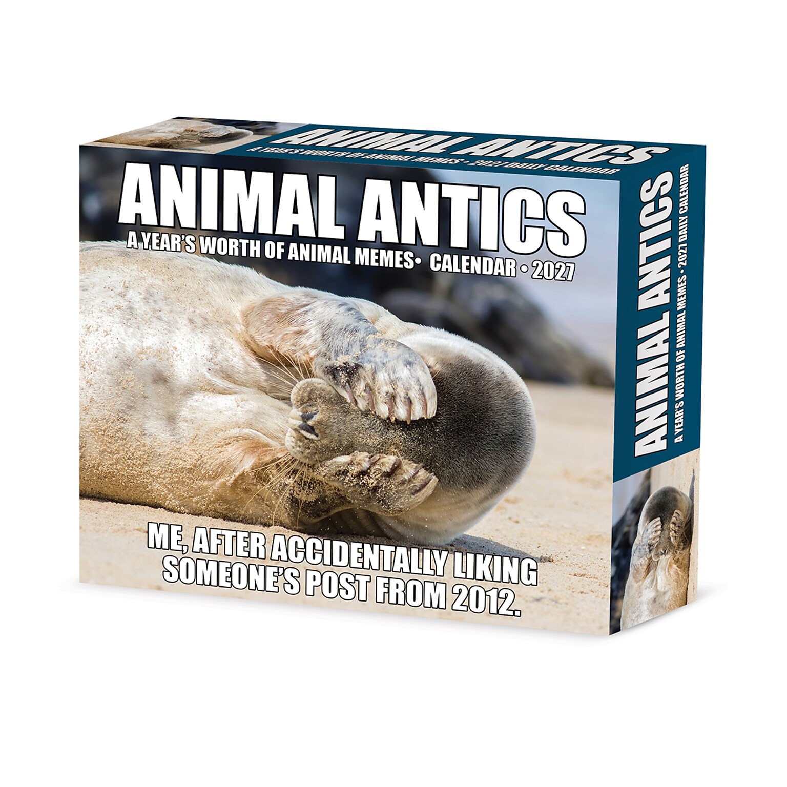 2027 Willow Creek Animal Antics 6.2 x 5.4 Daily Day-to-Day Calendar, Assorted Colors (63224)