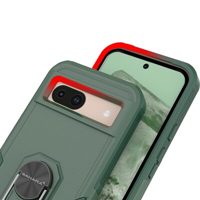 SaharaCase Raider Series Rugged Case for Google Pixel 8a, Shock Absorbing, Cactus Green (CP00573)