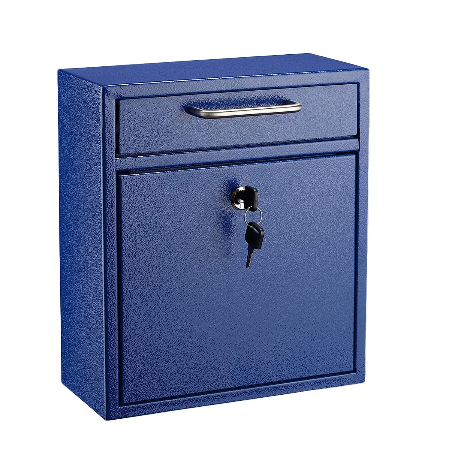 AdirOffice Steel Indoor/Outdoor Interoffice Mailbox, Medium, Blue (631-05-BLU-PKG)