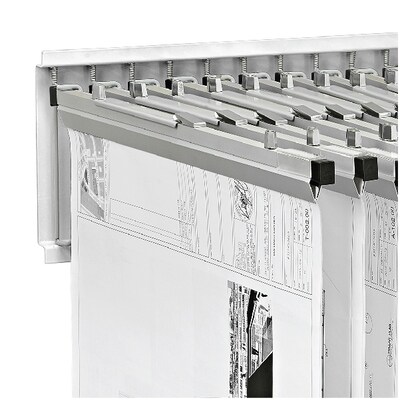 AdirOffice Steel Hanging Wall File, For Blueprint & Large-Format Files, White (617-WHI-KIT1)