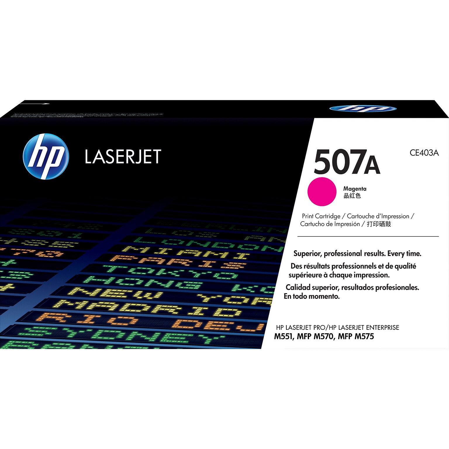 HP 507A Magenta Standard Yield Toner Cartridge, Prints Up to 6,000 Pages (CE403A)