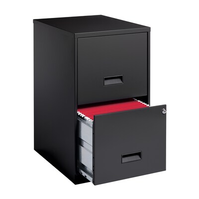 Space Solutions 18"D 2-Drawer Vertical File Cabinet, Letter, Charcoal (26495)