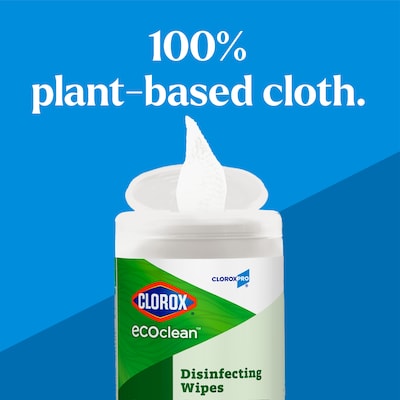 Clorox EcoClean Disinfecting Wipes, 75 Wipes/Container (60605)