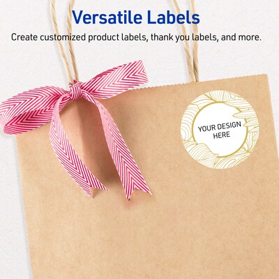 Avery Laser/Inkjet Circle Multipurpose Labels, 2" Dia., White, 120/Pack (S00-EVY)