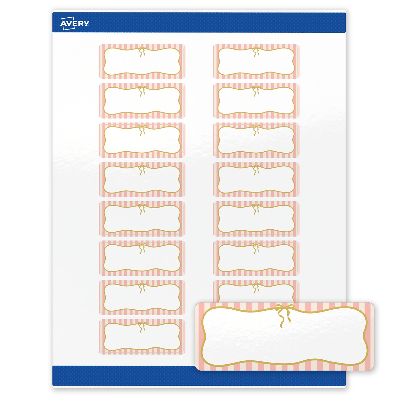 Avery Rectangle Laser/Inkjet Multipurpose Labels, 1 x 2-5/8, White, 160/Pack (19479371123)