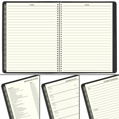 2027 AT-A-GLANCE Recycled 8.25" x 11" Weekly & Monthly Appointment Book Planner, Faux Leather Cover, Black (70-950G-05-27)