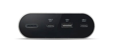 Targus USB-A/USB-C Power Bank, 140W, 24000 mAh, Gray (451-BDJH)