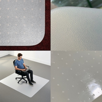 Floortex Computex Advantagemat Carpet Chair Mat, 48" x 60", Medium-Pile, Clear (3115226EV)