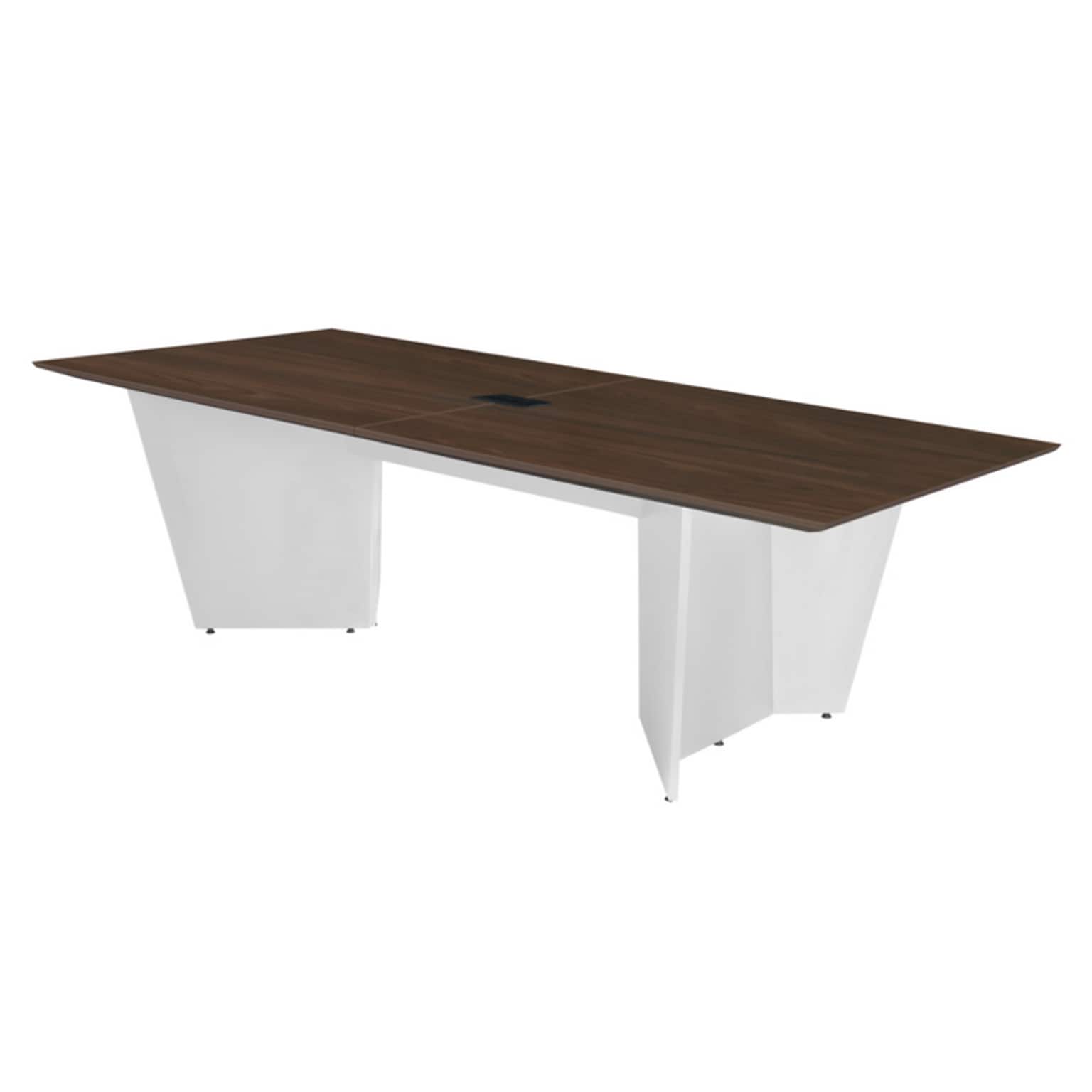 Regency Array 72W x 36D Conference Table with Grommet, Neo Walnut/White (ACT7236NWWH)