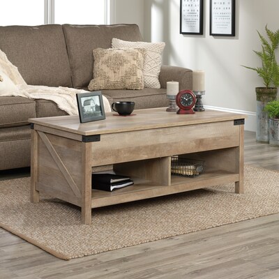 Sauder Bridge Acre 46W x 24D Coffee Table, Lintel Oak (427692)