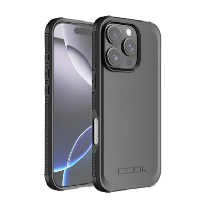 CODi Aegis Rugged Phone Case for iPhone 16 Pro, Shock Absorbing, Black (I16_PRO_RGD_BLK)