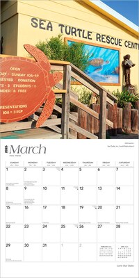 2026 BrownTrout Lone Star State Texas Places 12" x 12" Monthly Wall Calendar (9798330705818)