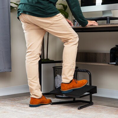 Mind Reader Tilt Adjustable Foot Rest Under Desk, Black (FTHEIGHT-BLK)